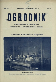 Ogrodnik : dwutygodnik ilustrowany. R. 15, nr 17 (10 września 1925)