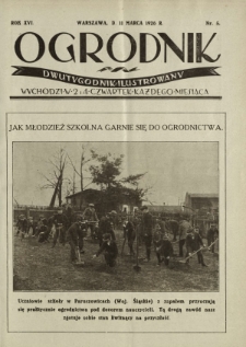 Ogrodnik : dwutygodnik ilustrowany. R. 16, nr 5 (11 marca 1926)