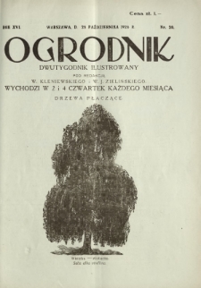 Ogrodnik : dwutygodnik ilustrowany. R. 16, nr 20 (28 października 1926)