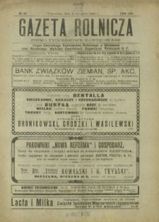 Gazeta Rolnicza : pismo tygodniowe ilustrowane. R. 61, nr 44 (4 listopada 1921)