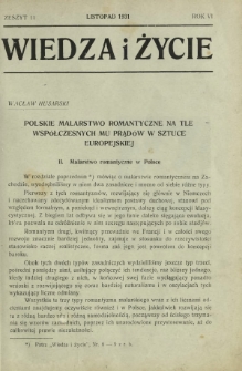 Wiedza i Życie : miesięcznik poświęcony popularyzacji wiedzy R. 6, z. 11 (listopad 1931)