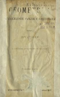 Geometrya w zakresie szkoły średniej