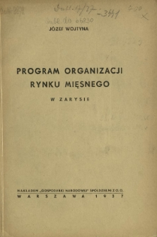 Program organizacji rynku mięsnego : w zarysie