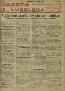 Gazeta Lubelska : dziennik ilustrowany. R. 1, nr 39 (11 lutego 1931)