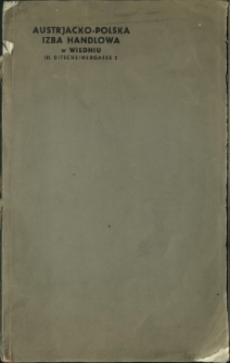 Wywóz do Austrji w r. 1935 towarów, objętych kontyngentami celnemi i przywozowemi , wzgl. korzystających z konsolidacji lub zniżki cła, na podstawie umowy handlowej polsko austrjackiej z 11-go października 1933 r. : cyfry statystyczne podano według austrjackiej statystyki handlu zagranicznego